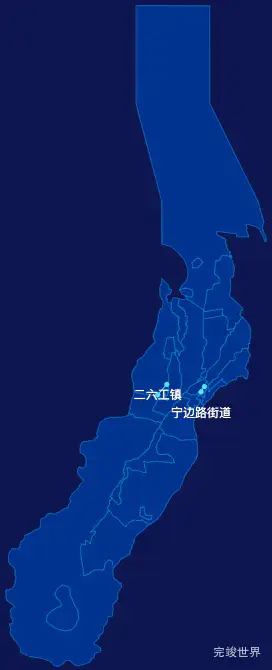echarts昌吉回族自治州昌吉市geoJson地图自定义引导线