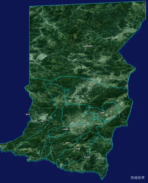 threejs昌吉回族自治州吉木萨尔县geoJson地图3d地图CSS3D标签
