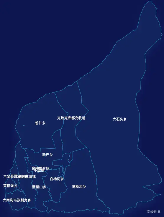 echarts昌吉回族自治州木垒哈萨克自治县geoJson地图地图下钻展示