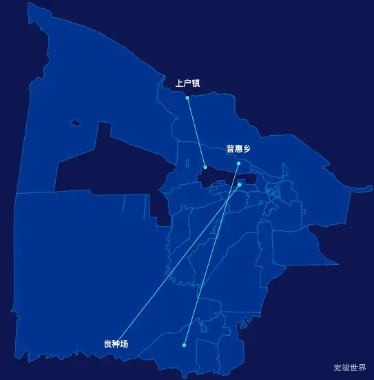 echarts巴音郭楞蒙古自治州库尔勒市geoJson地图自定义引导线