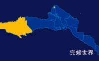 echarts巴音郭楞蒙古自治州尉犁县geoJson地图指定区域高亮实例