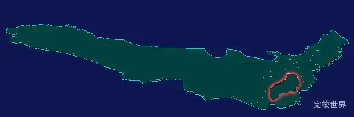 threejs巴音郭楞蒙古自治州焉耆回族自治县geoJson地图3d地图红色描边闪烁警报