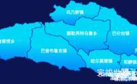 echarts巴音郭楞蒙古自治州和静县geoJson地图局部颜色渐变效果实例