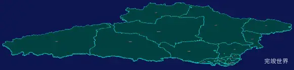 threejs巴音郭楞蒙古自治州和静县geoJson地图3d地图CSS3D标签