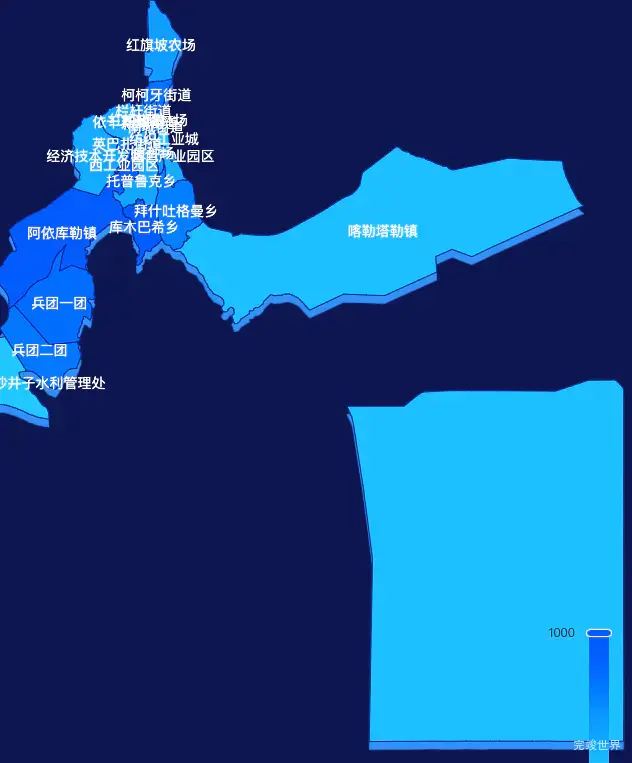 echarts阿克苏地区阿克苏市geoJson地图 visualMap控制地图颜色