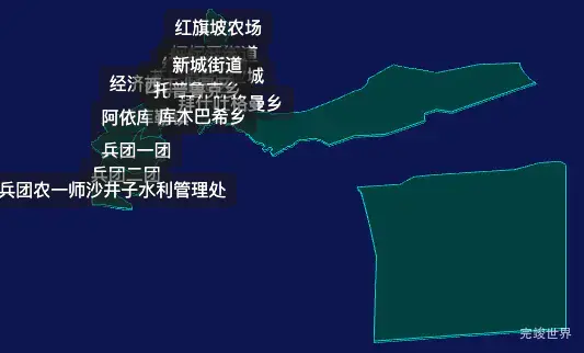 threejs阿克苏地区阿克苏市geoJson地图3d地图CSS2D外加旋转棱锥