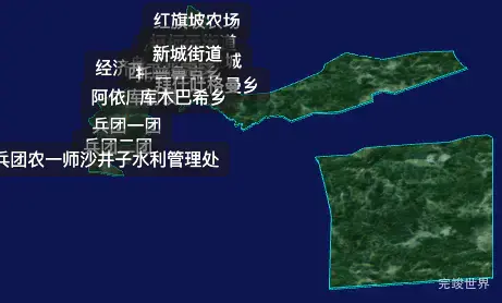 threejs阿克苏地区阿克苏市geoJson地图3d地图自定义贴图加CSS2D标签