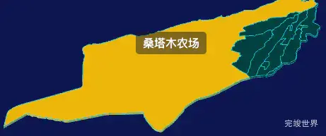 threejs阿克苏地区新和县geoJson地图3d地图鼠标移入显示标签并高亮