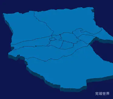 echarts阿克苏地区乌什县geoJson地图3d地图实例旋转动画
