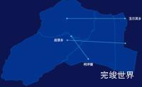 echarts阿克苏地区柯坪县geoJson地图自定义引导线演示实例