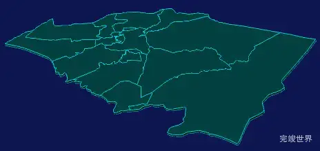 threejs喀什地区英吉沙县geoJson地图3d地图