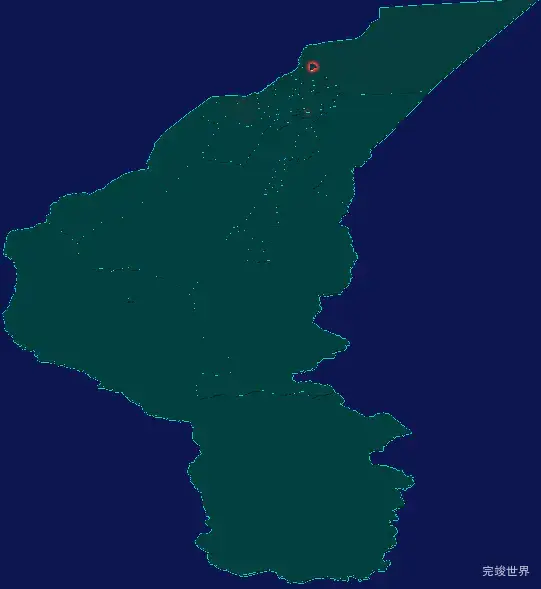 threejs喀什地区叶城县geoJson地图3d地图红色描边闪烁警报