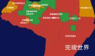 echarts喀什地区岳普湖县geoJson地图定义颜色演示实例