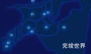 echarts喀什地区巴楚县geoJson地图圆形波纹状气泡图效果实例