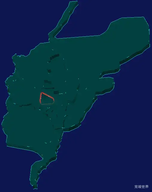 threejs和田地区和田市geoJson地图3d地图红色描边闪烁警报