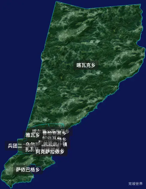 threejs和田地区墨玉县geoJson地图3d地图