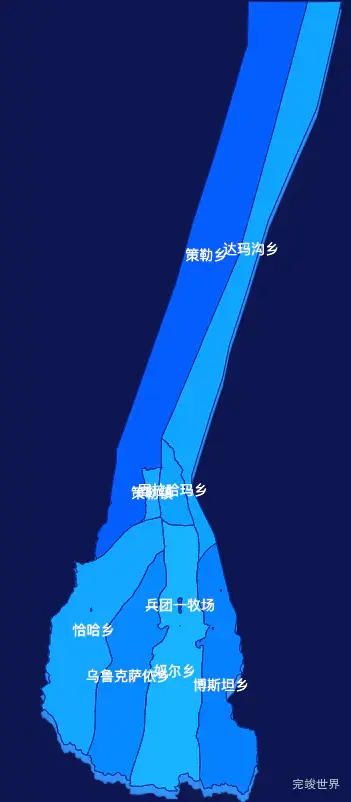 echarts和田地区策勒县geoJson地图 visualMap控制地图颜色