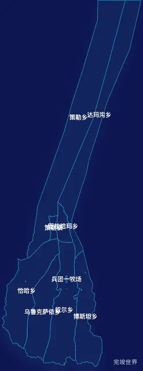 echarts和田地区策勒县geoJson地图地图下钻展示