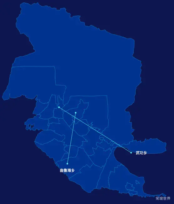 echarts伊犁哈萨克自治州伊宁县geoJson地图自定义引导线