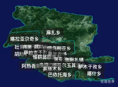 threejs伊犁哈萨克自治州伊宁县geoJson地图3d地图自定义贴图加CSS2D标签