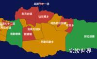 echarts伊犁哈萨克自治州新源县geoJson地图定义颜色效果
