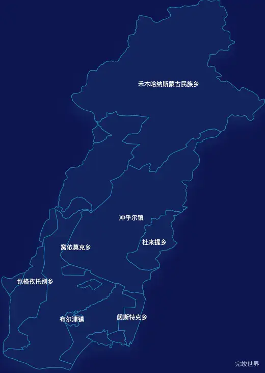 echarts阿勒泰地区布尔津县geoJson地图地图下钻展示