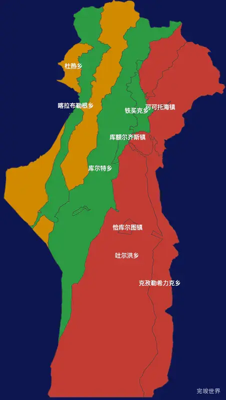echarts阿勒泰地区富蕴县geoJson地图定义颜色