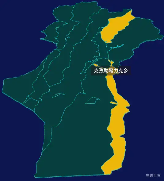 threejs阿勒泰地区富蕴县geoJson地图3d地图鼠标移入显示标签并高亮