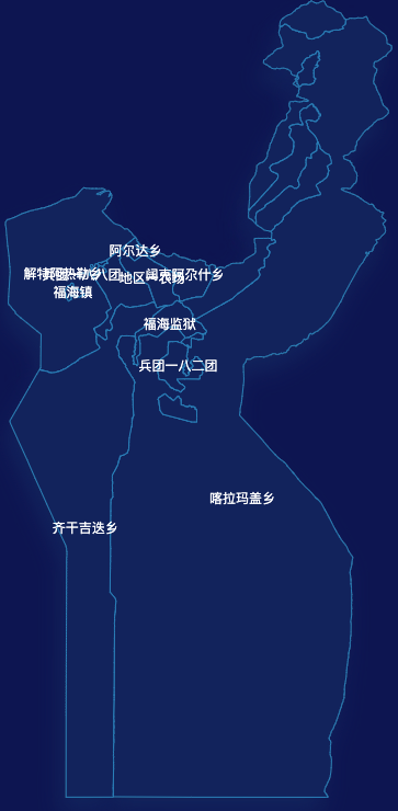 echarts阿勒泰地区福海县geoJson地图地图下钻展示