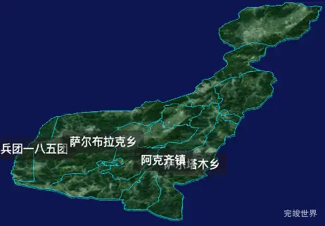 threejs阿勒泰地区哈巴河县geoJson地图3d地图