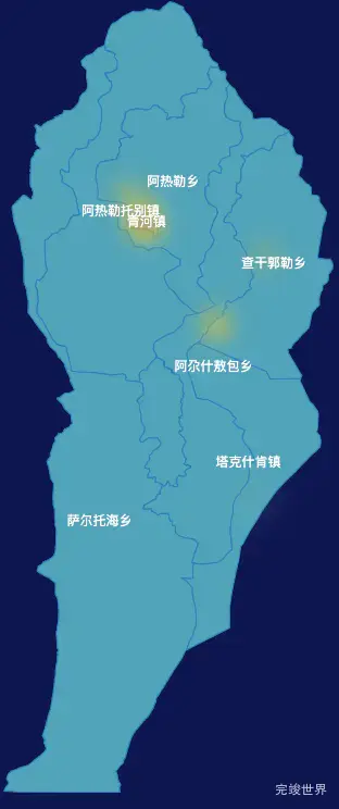 echarts阿勒泰地区青河县geoJson地图热力图
