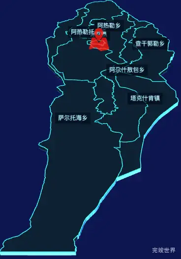 echarts阿勒泰地区青河县geoJson地图3d地图自定义图标