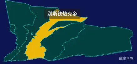 threejs阿勒泰地区吉木乃县geoJson地图3d地图指定区域闪烁