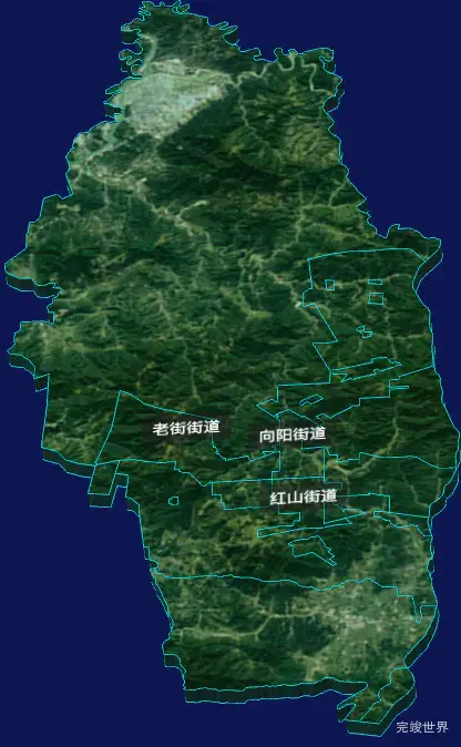 threejs石河子市geoJson地图3d地图自定义贴图加CSS3D标签