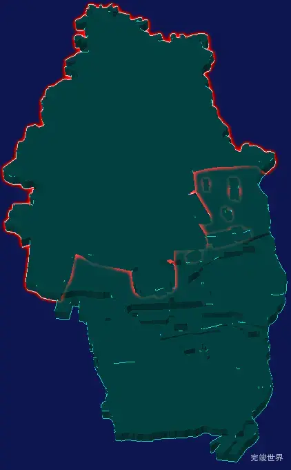 threejs石河子市geoJson地图3d地图红色描边闪烁警报
