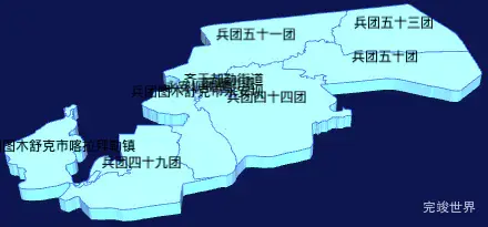 echarts图木舒克市geoJson地图3d地图