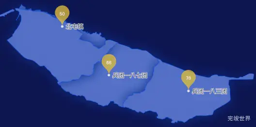 echarts北屯市geoJson地图水滴状气泡图