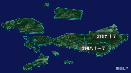 threejs双河市geoJson地图3d地图