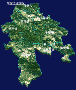 echarts荆门市东宝区geoJson地图3d地图自定义贴图-绿色地面