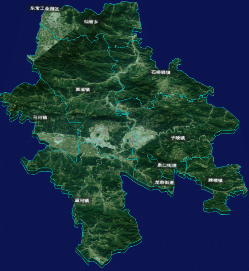 threejs荆门市东宝区geoJson地图3d地图CSS3D标签