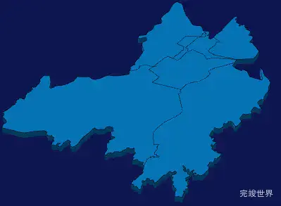 echarts荆门市掇刀区geoJson地图3d地图实例旋转动画