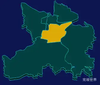 threejs荆门市掇刀区geoJson地图3d地图指定区域闪烁