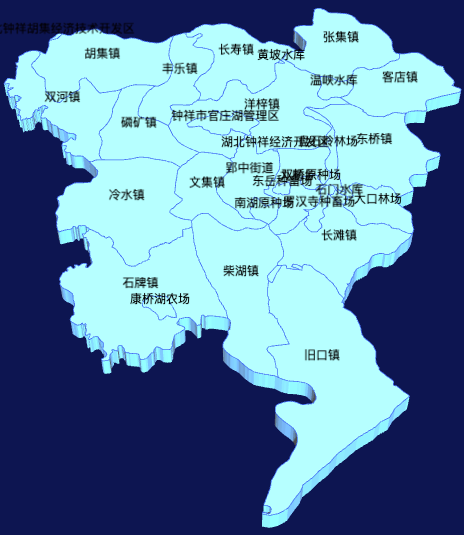 echarts荆门市钟祥市geoJson地图3d地图