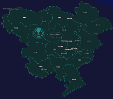 threejs荆门市钟祥市geoJson地图3d地图添加旋转棱锥