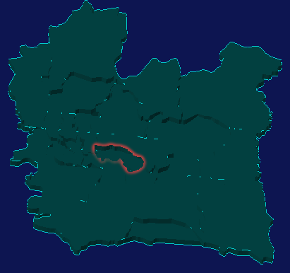 threejs孝感市孝南区geoJson地图3d地图红色描边闪烁警报