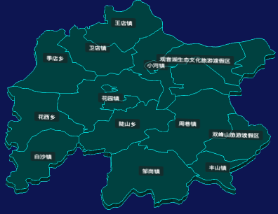 threejs孝感市孝昌县geoJson地图3d地图CSS3D标签