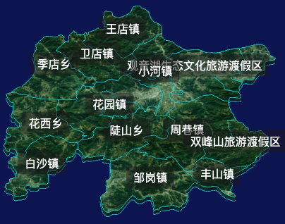 threejs孝感市孝昌县geoJson地图3d地图自定义贴图加CSS2D标签