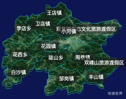 threejs孝感市孝昌县geoJson地图3d地图自定义贴图加CSS2D标签