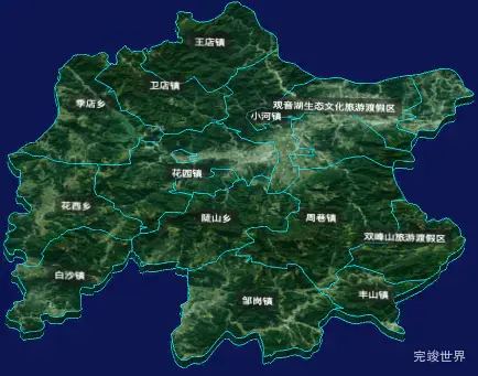 threejs孝感市孝昌县geoJson地图3d地图自定义贴图加CSS3D标签