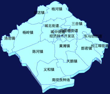 echarts孝感市应城市geoJson地图3d地图